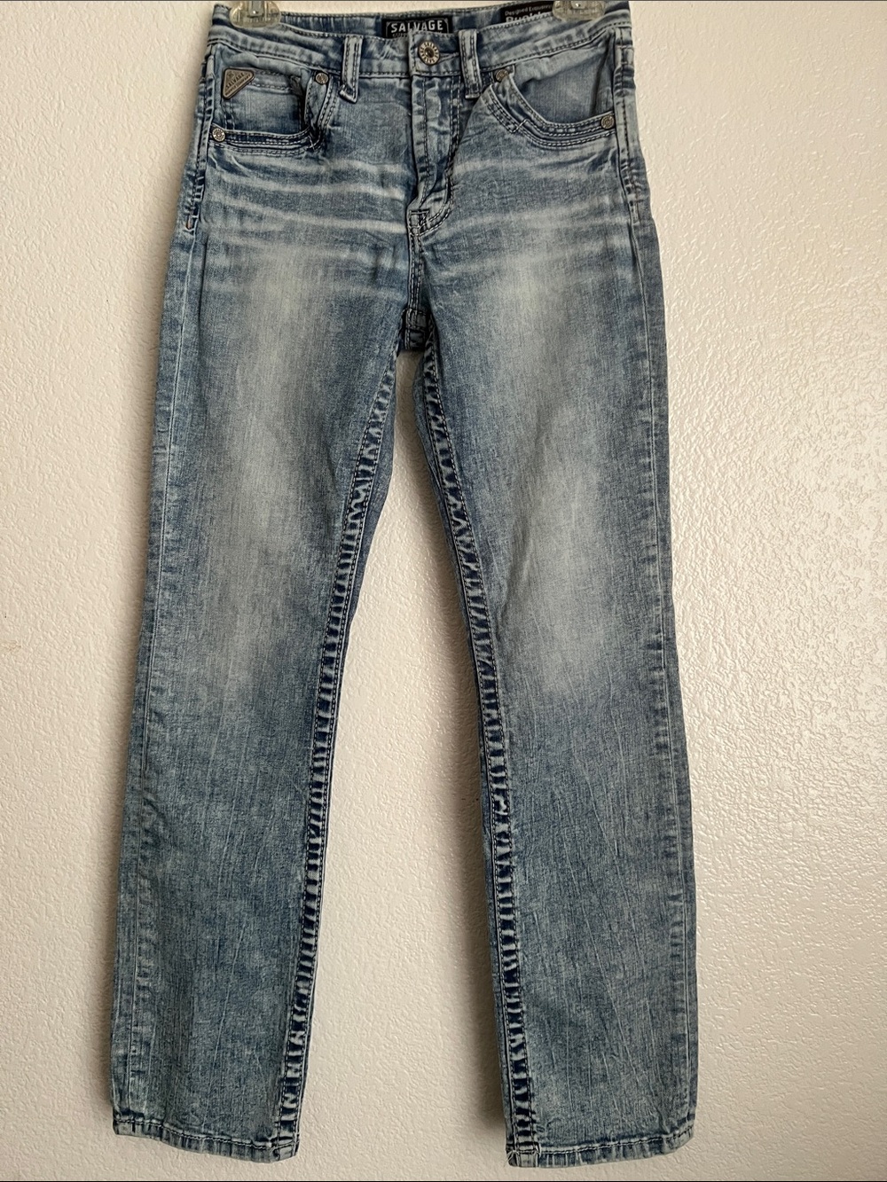 Salvage Women's Light Blue Straight-Leg Jeans